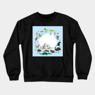 Map of Australia Crewneck Sweatshirt